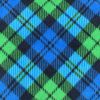 Printed Anti Pil Polar Fleece | Tartan Green & Blue