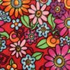 Printed Anti Pil Polar Fleece | Multi Floral Red