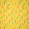 Jersey Cotton Fabric | Melange Feathers Yellow