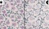 Light Reactive Jersey Fabric | Glitter Flowers Dusty Pink