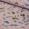 Cotton Viscose Seersucker | Feathers Light Pink