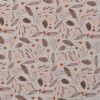 Soft Shell Fleece Fabric | Leaves Off White