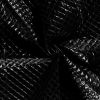 Quilted Coating Fabric | Foiled Crosshatch Black