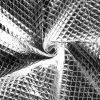 Quilted Coating Fabric | Foiled Crosshatch Silver