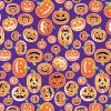 Chills & Thrills Fabric | Spooky Pumpkins Purple