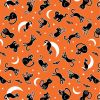 Chills & Thrills Fabric | Spooky Cat Orange