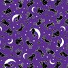 Chills & Thrills Fabric | Spooky Cat Purple