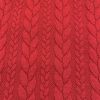 Cable Knit Jersey Fabric | Claret
