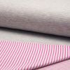 Luxury Sweatshirt Fabric | Marl Front - Stripe Reverse Pink