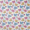 Cutie Velour Fabric | Butterflies Off White