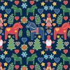 Tomtens Folklore Christmas Lewis & Irene | Tomtens & Christmas Horses Dark Blue