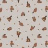 Small Things Rivers & Creeks Fabric | Beavers Warm Grey