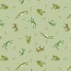 Small Things Rivers & Creeks Fabric | Frogs & Toads Light Green