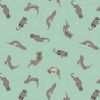 Small Things Rivers & Creeks Fabric | Otters Watergreen