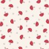 Country Comforts Flannel Lewis & Irene | Red Toadstools On Cream