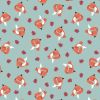 Country Comforts Flannel Lewis & Irene | Friendly Fox On Duck Egg
