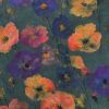 Cotton Lawn Digital Print | Poppies Teal