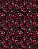 Happy Hearts Fabric | Hearts All Over Black