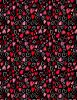 Happy Hearts Fabric | Hearts All Over Black