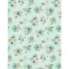 Blissful Fabric | Floral Toss Teal