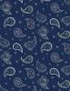 Blissful Fabric | Paisley Contour Navy