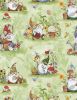 Gnome & Garden Fabric | Gnomes All Over Green