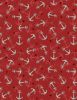 At The Helm Fabric | Anchors Red