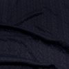 Cable Knit Jersey Fabric | Navy Blue