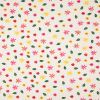 Jersey Cotton Fabric | Flowers White
