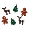 Christmas Buttons, Assorted Festive Collection, 8pcs