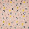 Jersey Cotton Fabric | Snowflake Funky Bird Dusty Pink