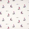Jersey Cotton Fabric | Sailing Boats White