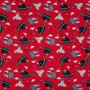 Jersey Cotton Fabric | Whales Red