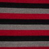 Chenille Knit Fabric | Stripe Multi Red