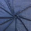 Sparkling Chambray Fabric | Gold Metallic Anchors Dark Blue