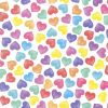 Extra Wide Fabric | Hearts White