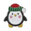 Deluxe Enamel Button | Penguin