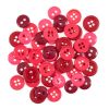 Craft & General Purpose Buttons | Assorted Red, 125pcs
