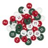 Craft & General Purpose Buttons | Assorted Festive Red & Green, 125pcs