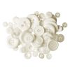 Craft & General Purpose Buttons | Assorted White, 50g