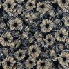 Cotton Lawn Digital Print | Large Poppies Black