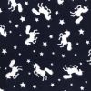 Printed AntiPil Polar Fleece | Unicorn Navy