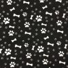 Printed AntiPil Polar Fleece | Paws & Bones Black