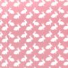 Printed Anti Pil Polar Fleece | Bunny Rabbit Pink