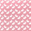 Printed Anti Pil Polar Fleece | Bunny Rabbit Pink