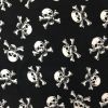 Printed AntiPil Polar Fleece | White Jolly Roger