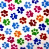 Printed AntiPil Polar Fleece | Cream Background Paws