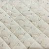 Quilted Broderie Anglaise Fabric | Cream