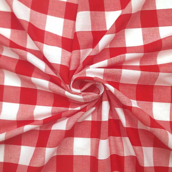 Inch Gingham Check Red