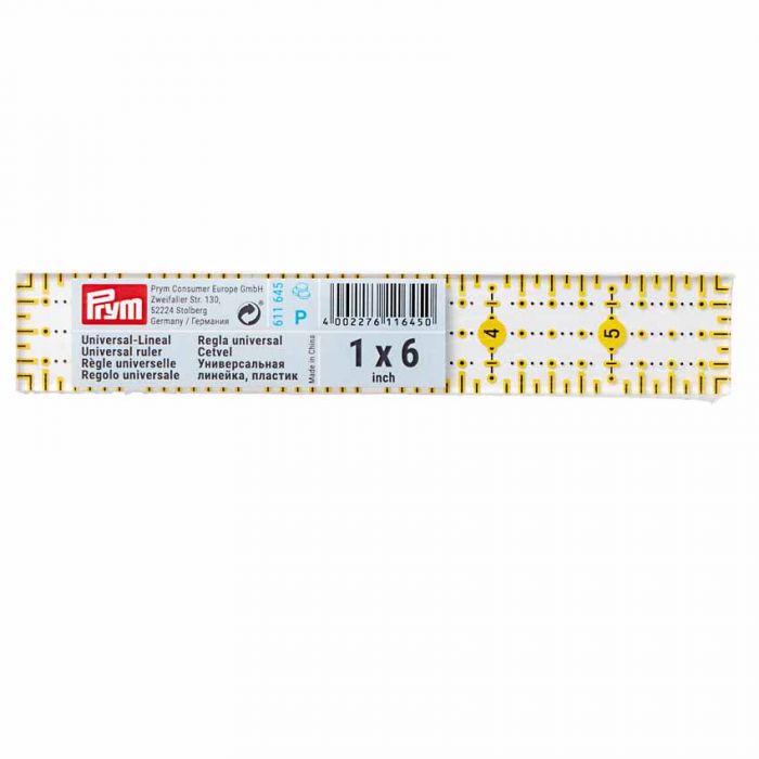 Omnigrid Universal Ruler Inch Scale 1 x 6 inch